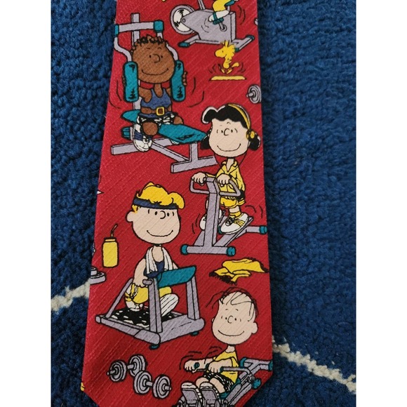 Vtg Charlie Brown And The Gang Workout Tie - Picture 5 of 7